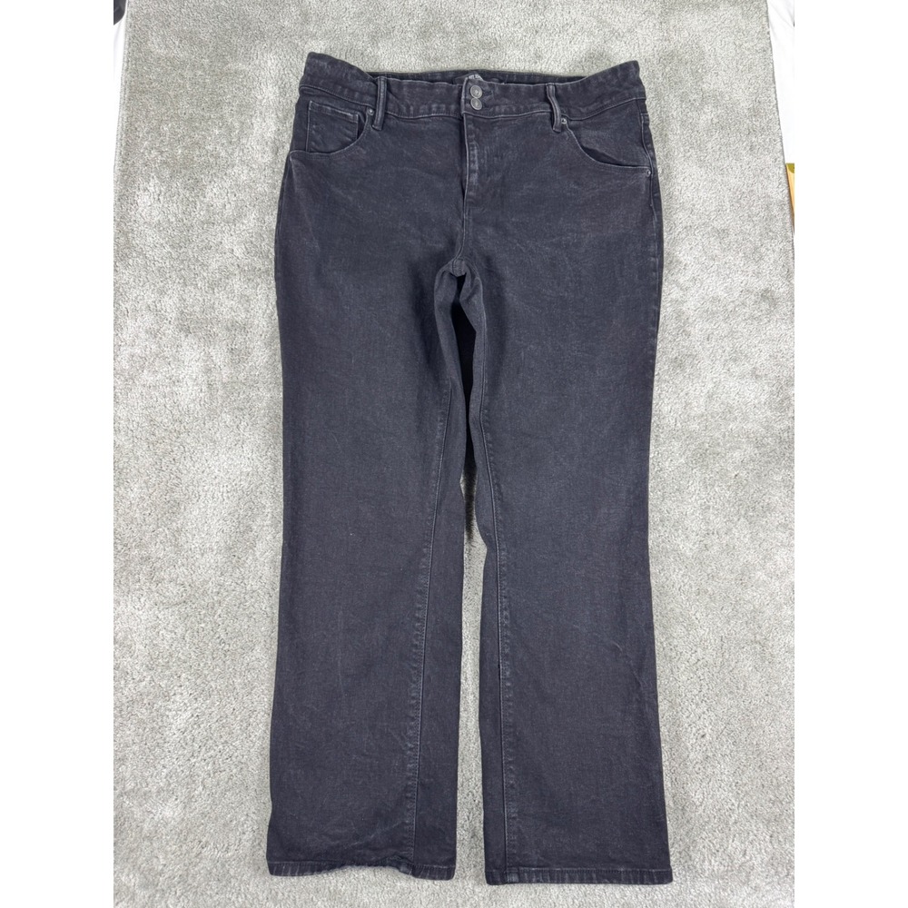 Hudson Los Angeles Womens 16 Black Faded Bootcut Flap Pocket Jeans 1811754